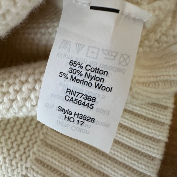 J Crew Merino Wool Blend Cream Ivory Tight Knit Crewneck Sweater Sz XS - Picture 7 of 7